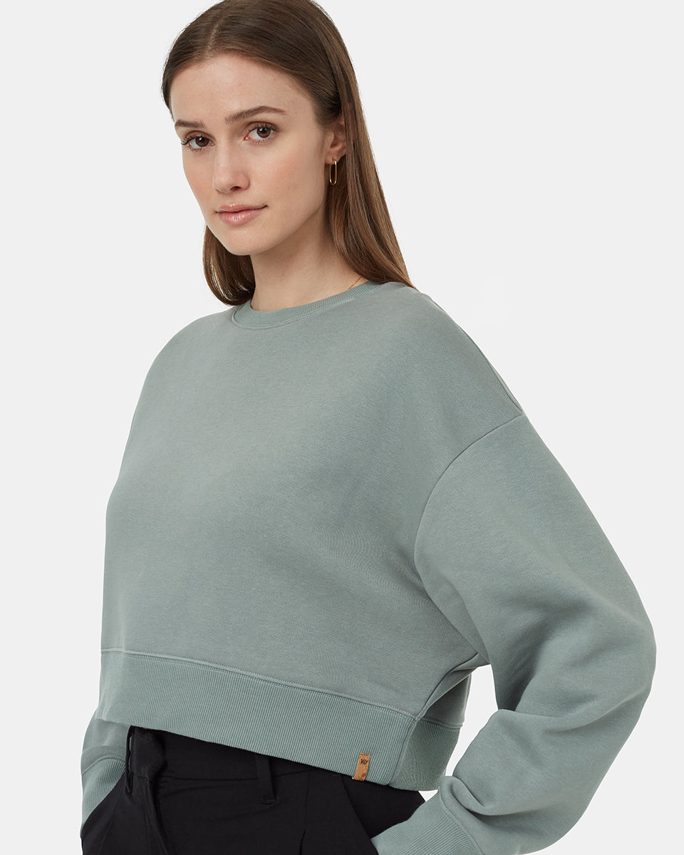 TreeFleece Oversized Cropped Crew