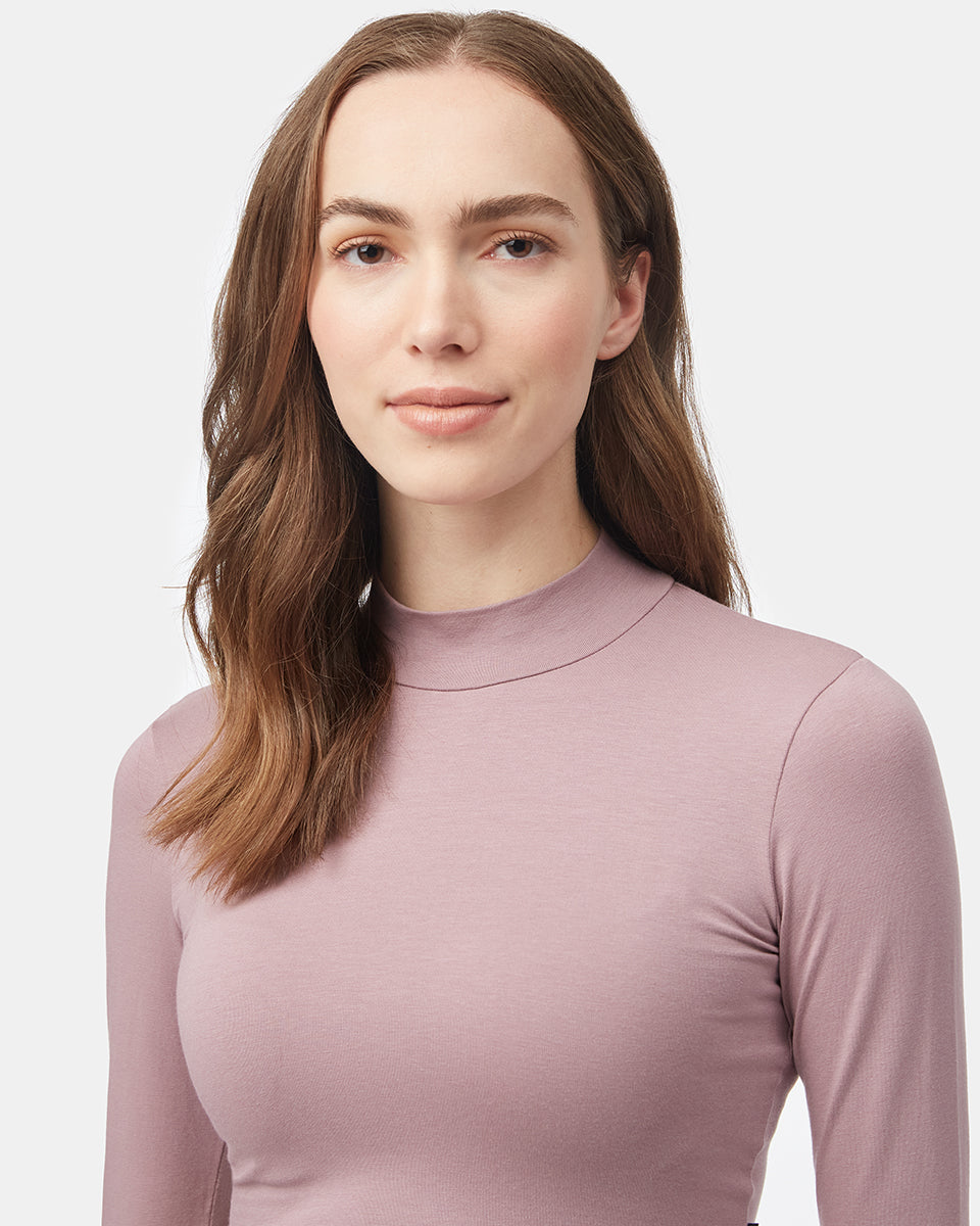 Mockneck Longsleeve Crop