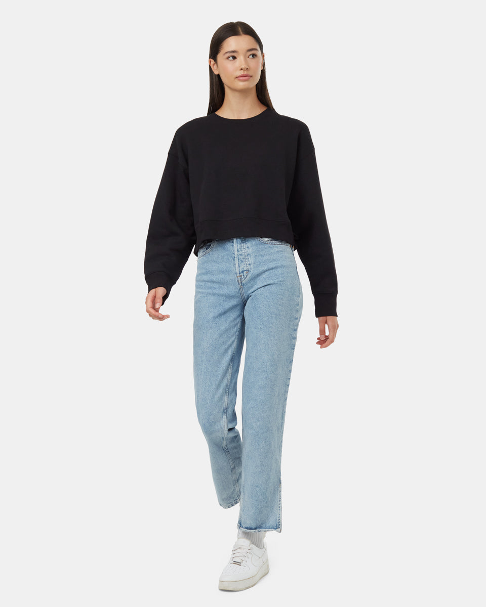 TreeFleece Oversized Cropped Crew