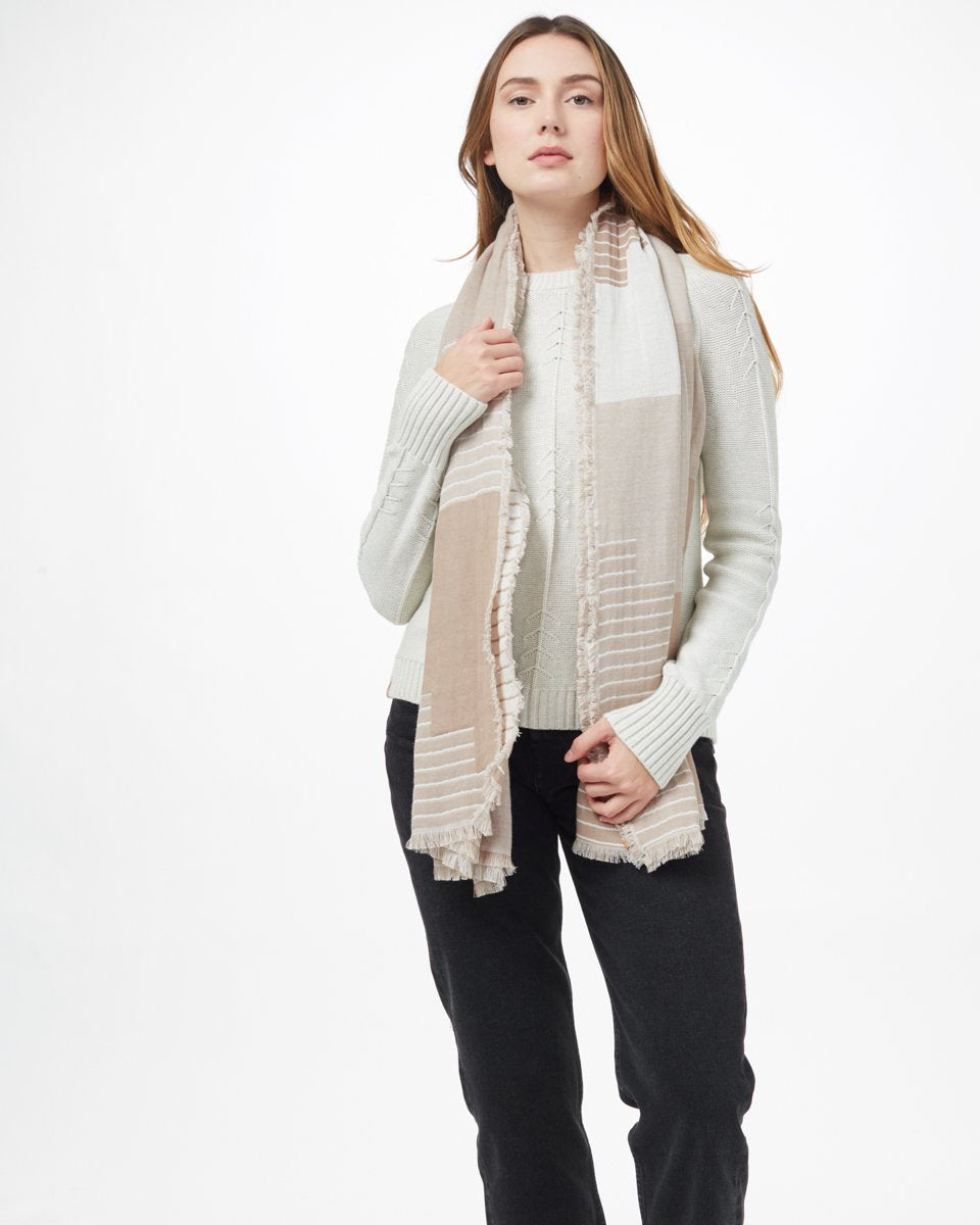 Organic Cotton Peaks Blanket Scarf