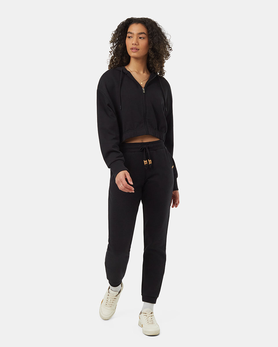 TreeTerry Oversized Cropped Zip Hoodie