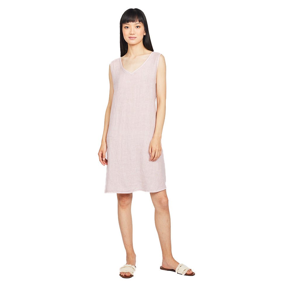 Pistache Womens Linen V-Neck Dress 2022