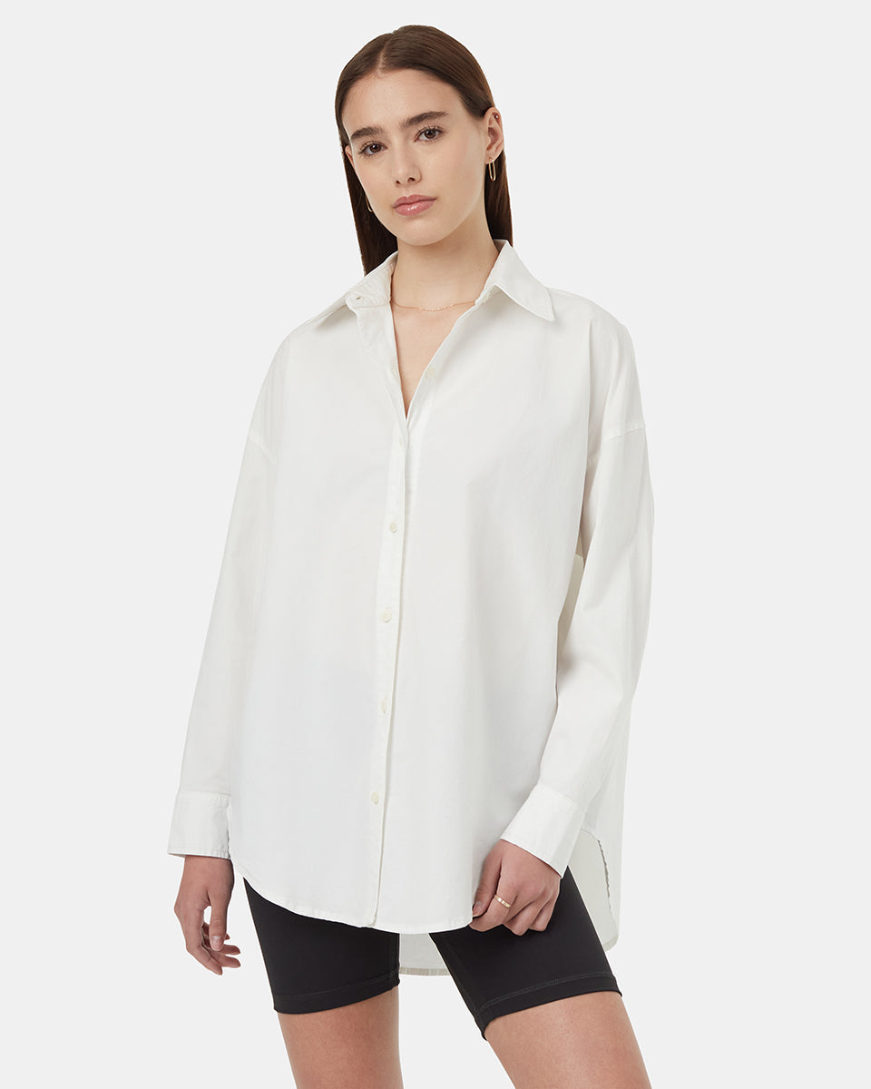 EcoStretch Cotton Oversized Shirt