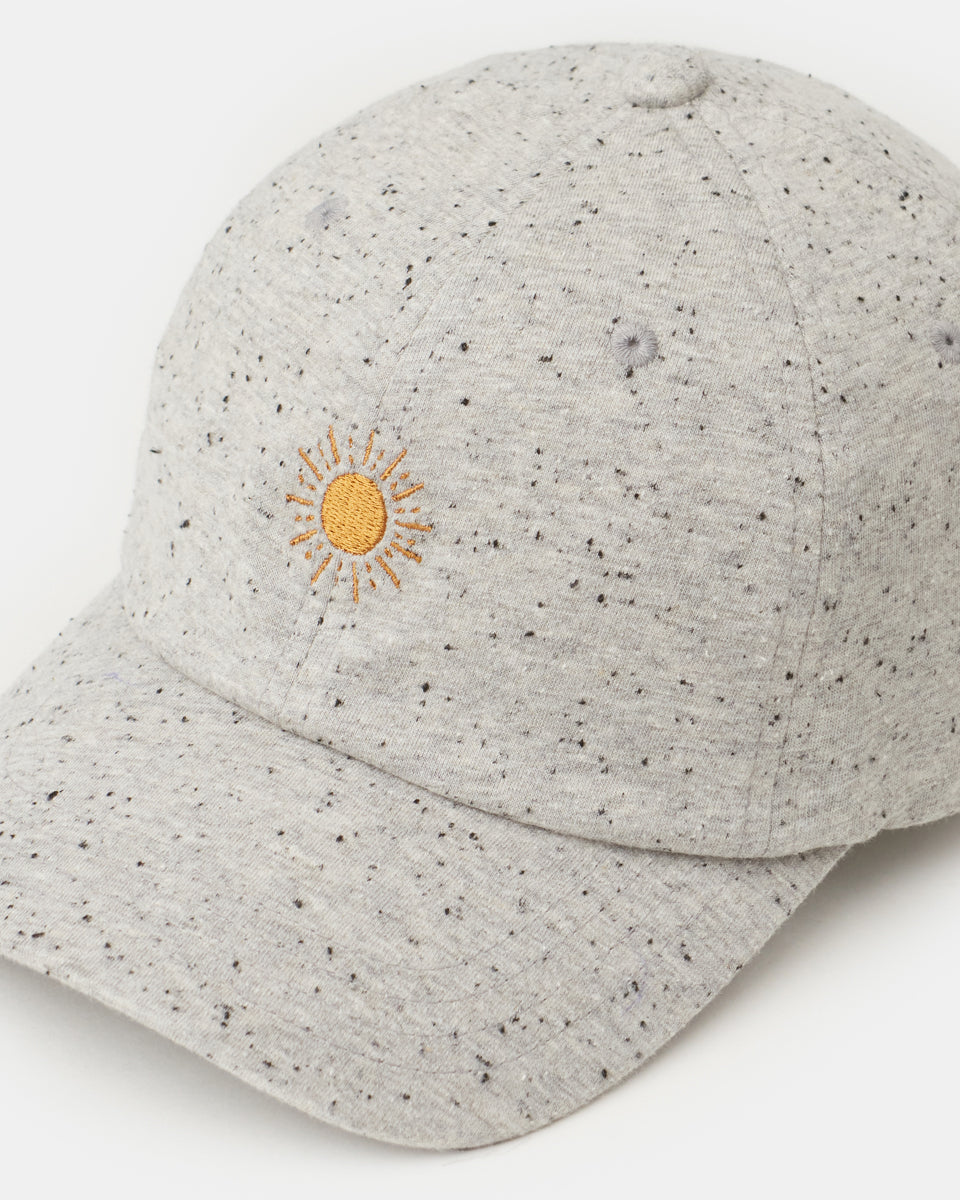 Sun Embroidery Fleck Jersey Peak Hat