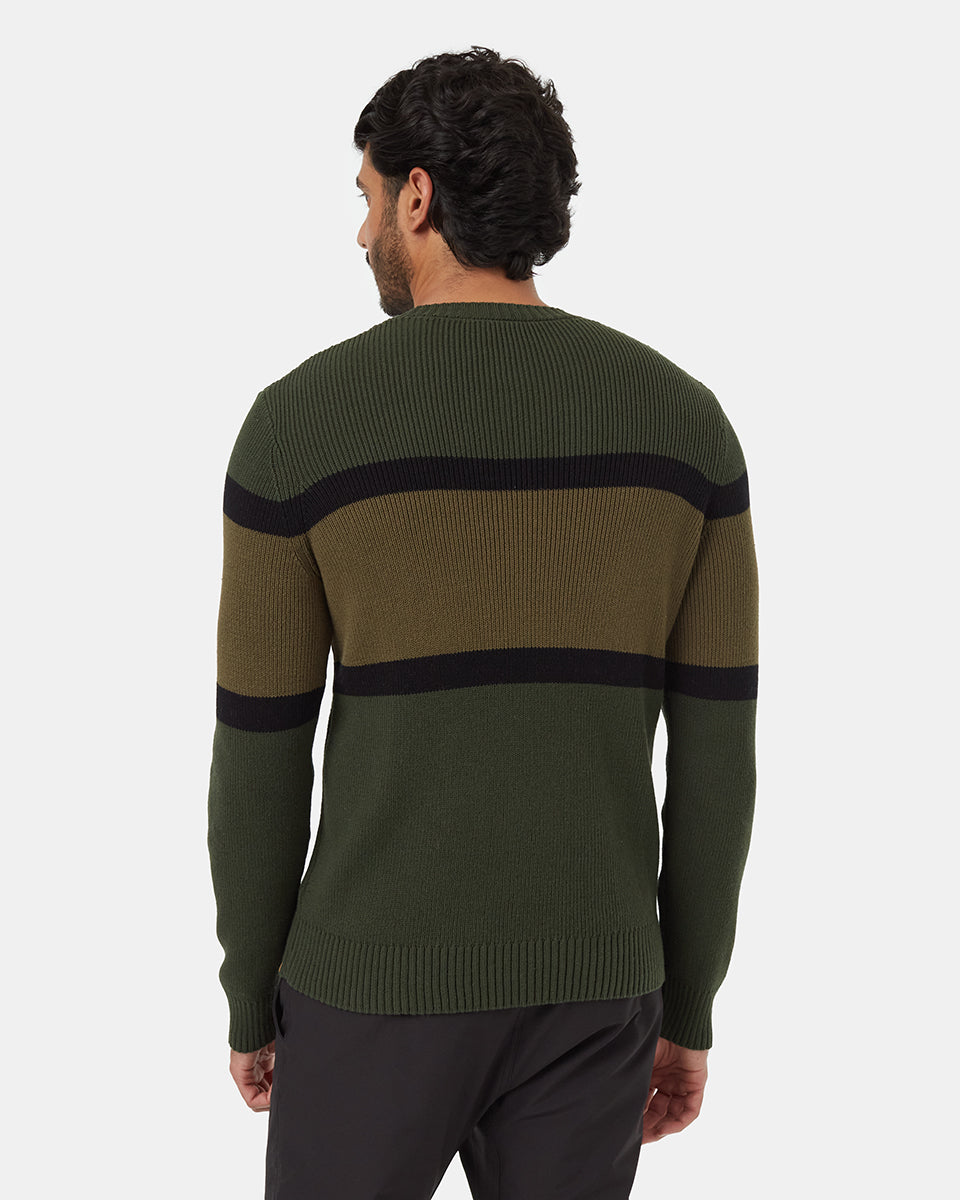 Highline Ribbed Blocked Crew