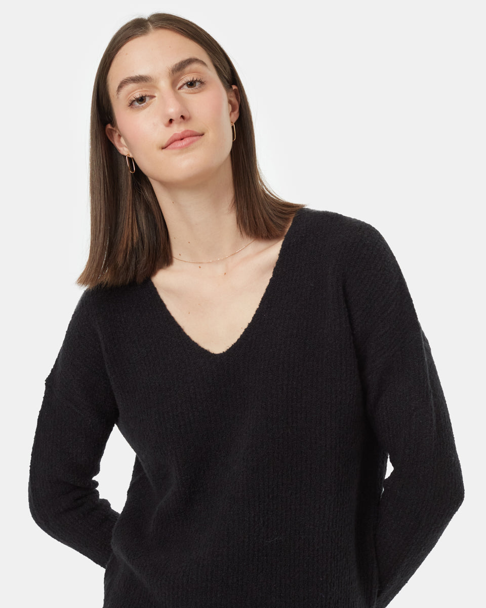 Highline Fuzzy V-Neck Sweater