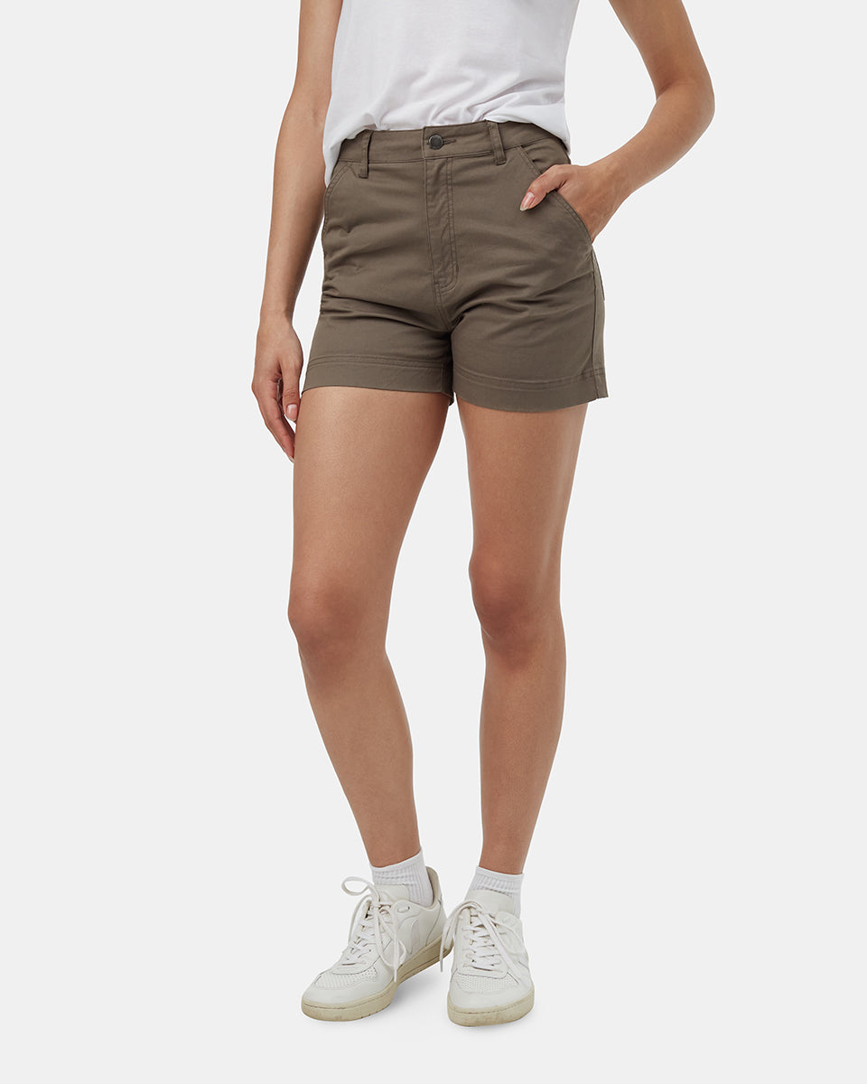 Twill High Waist Short