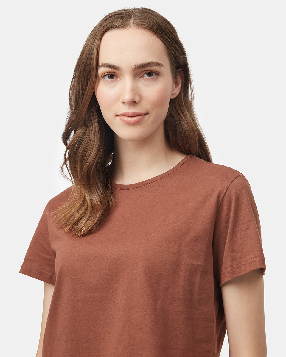 Organic Cotton Relaxed Cropped T-Shirt