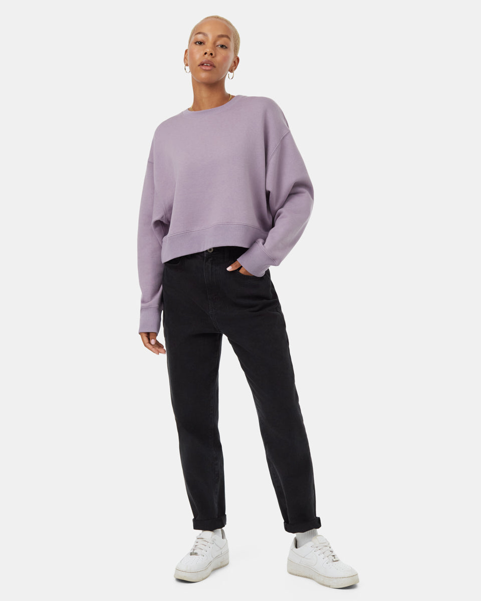 TreeFleece Oversized Cropped Crew