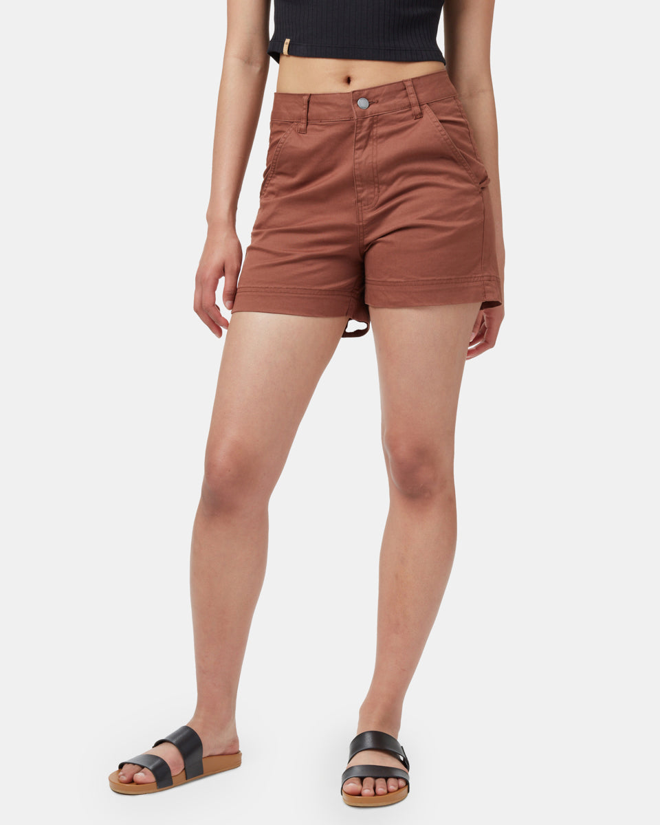 Twill High Waist Short