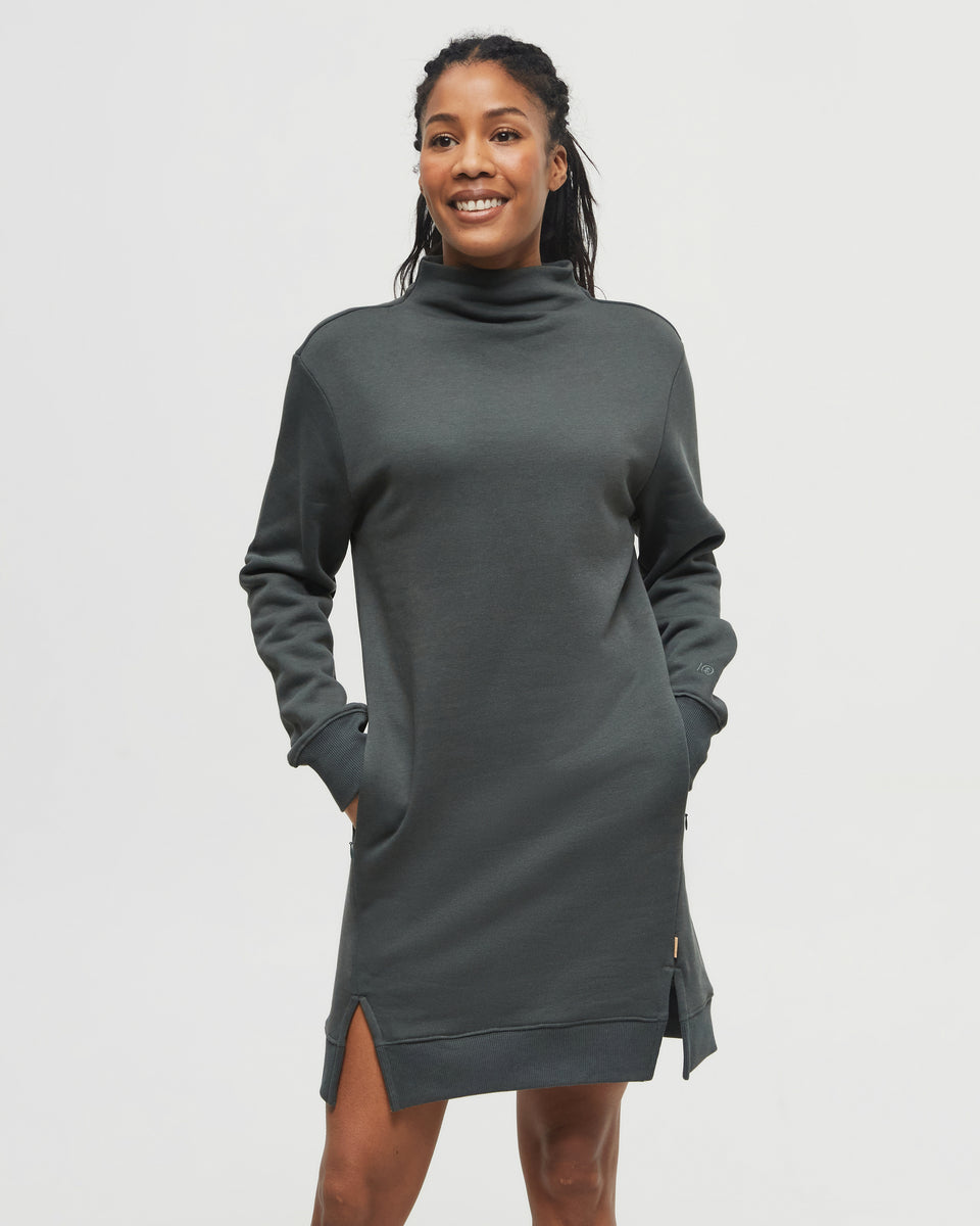 TreeFleece Mock Neck Sweatshirt Dress