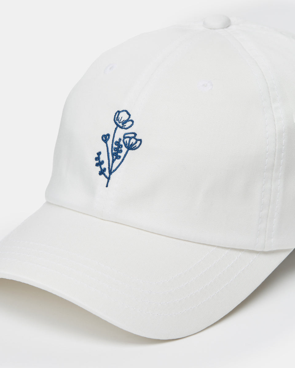 Flower Embroidery Peak Hat