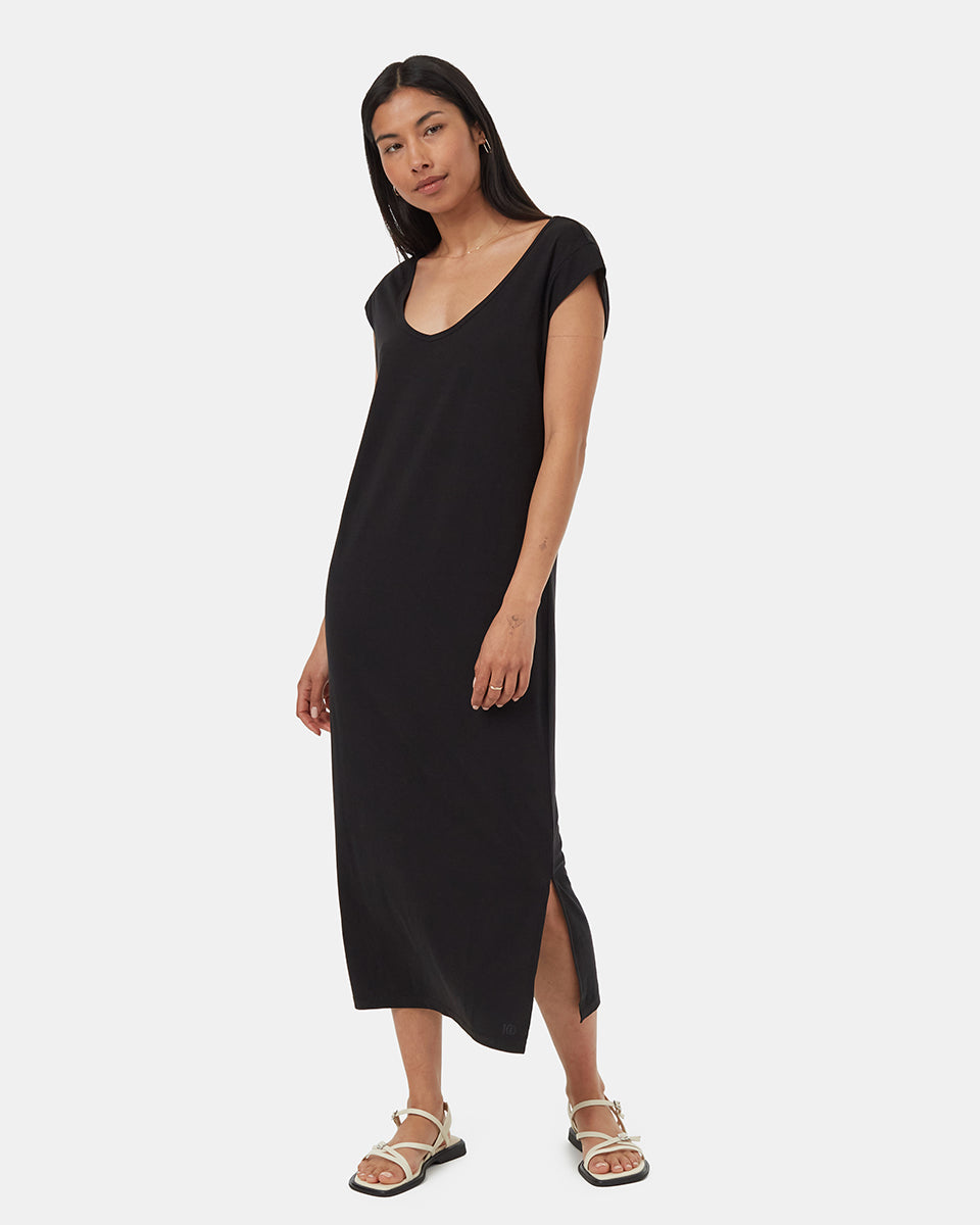 TreeBlend V-Neck Midi Dress