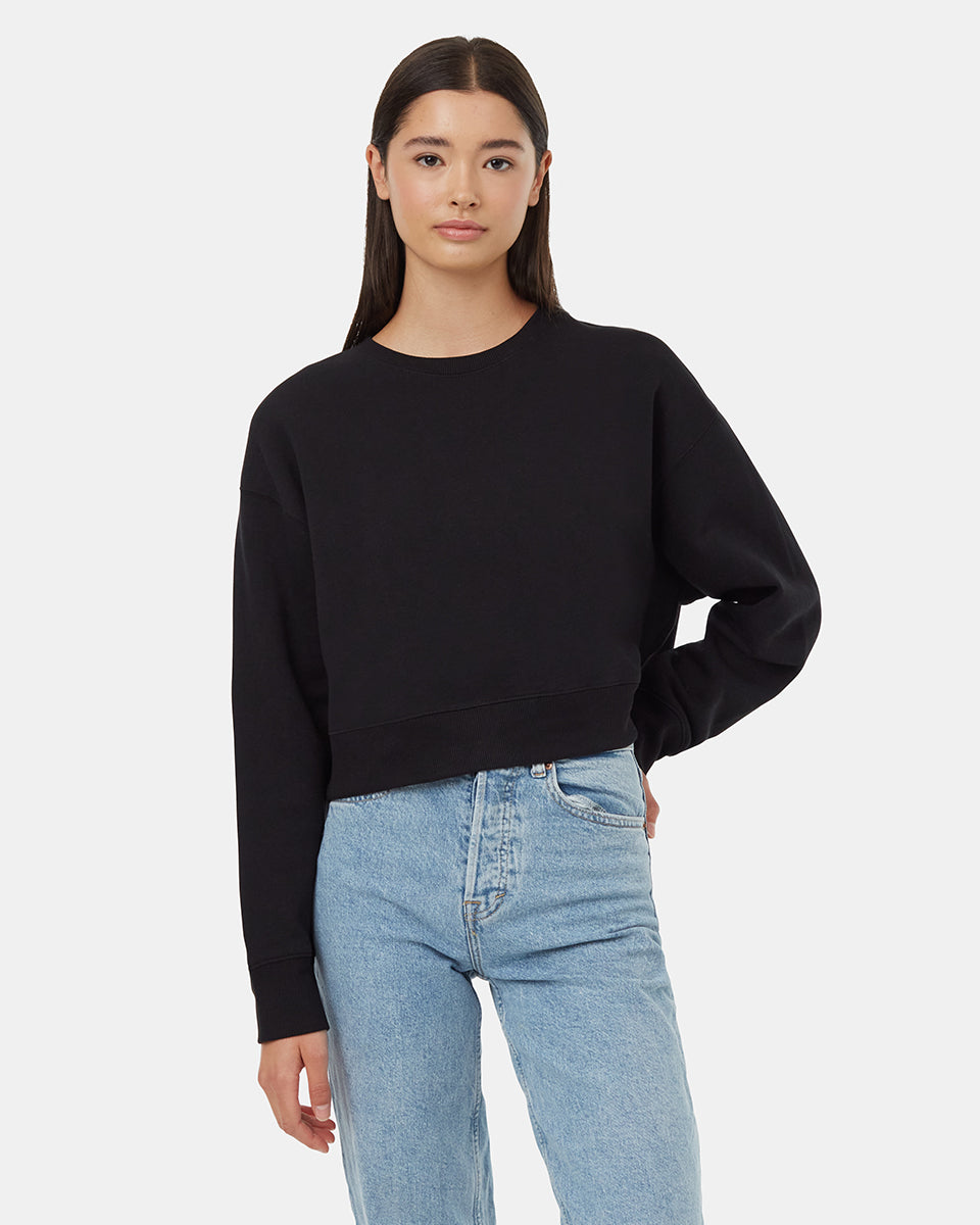 TreeFleece Oversized Cropped Crew