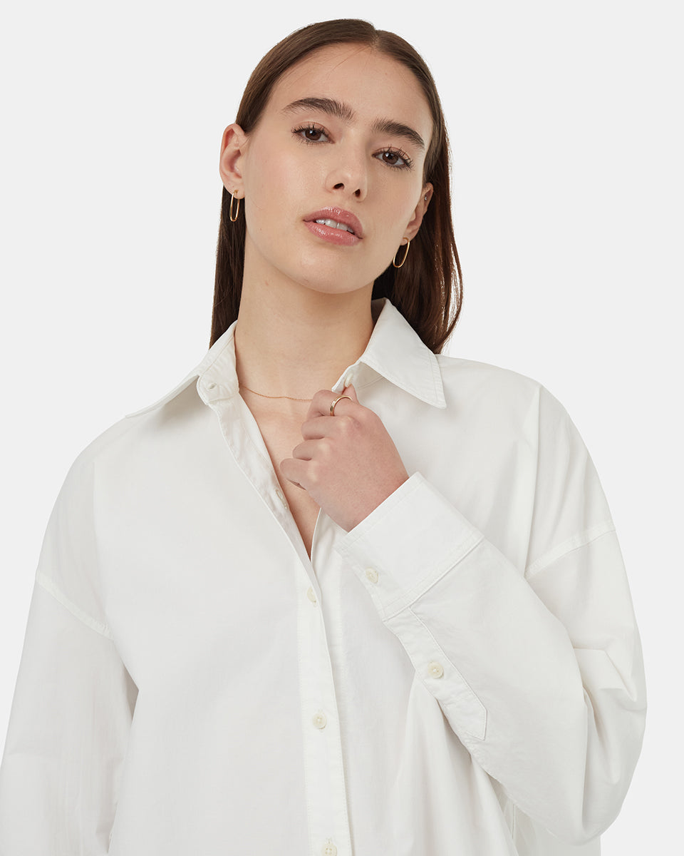 EcoStretch Cotton Oversized Shirt