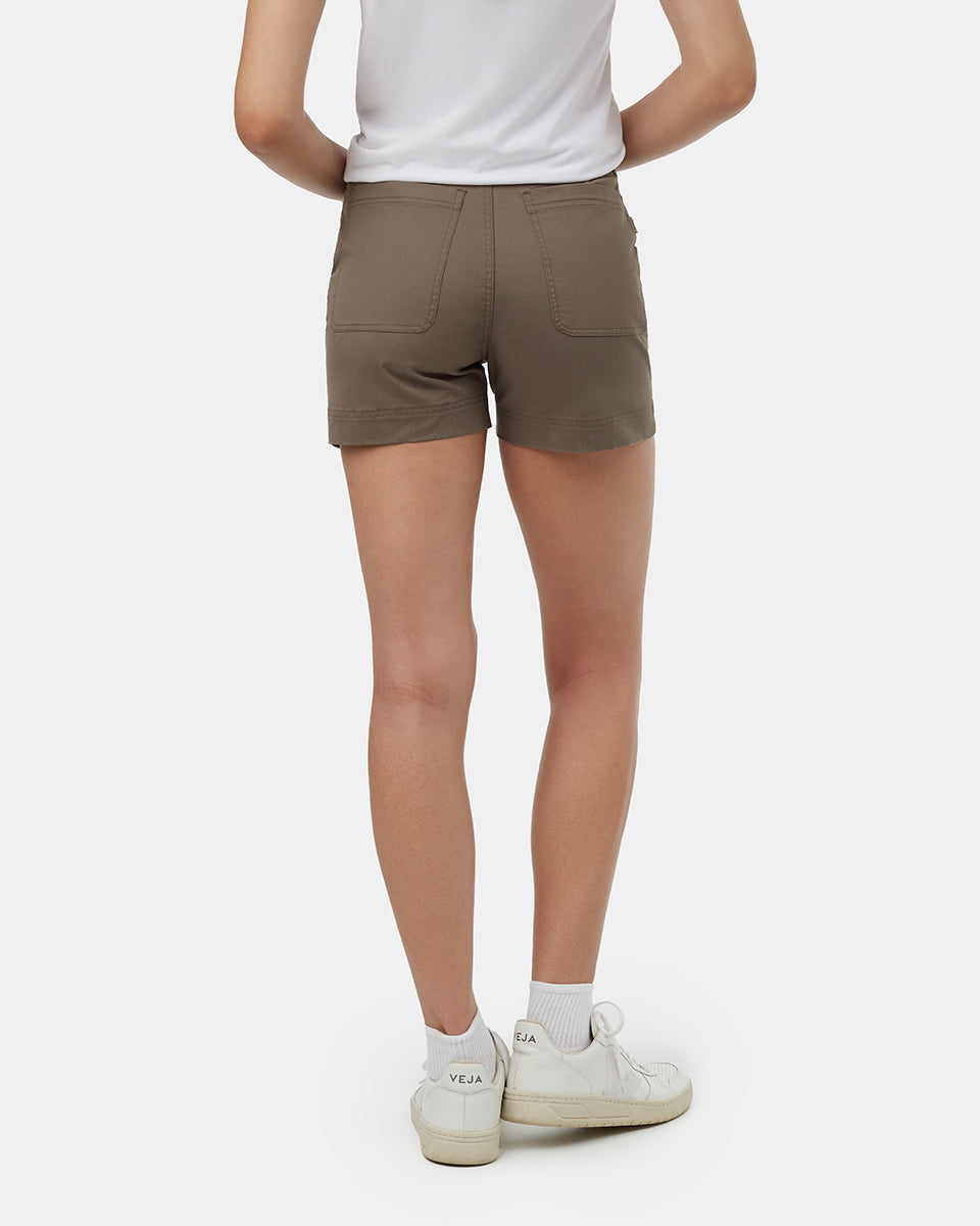 Twill High Waist Short