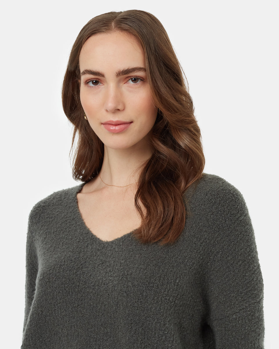 Highline Fuzzy V-Neck Sweater