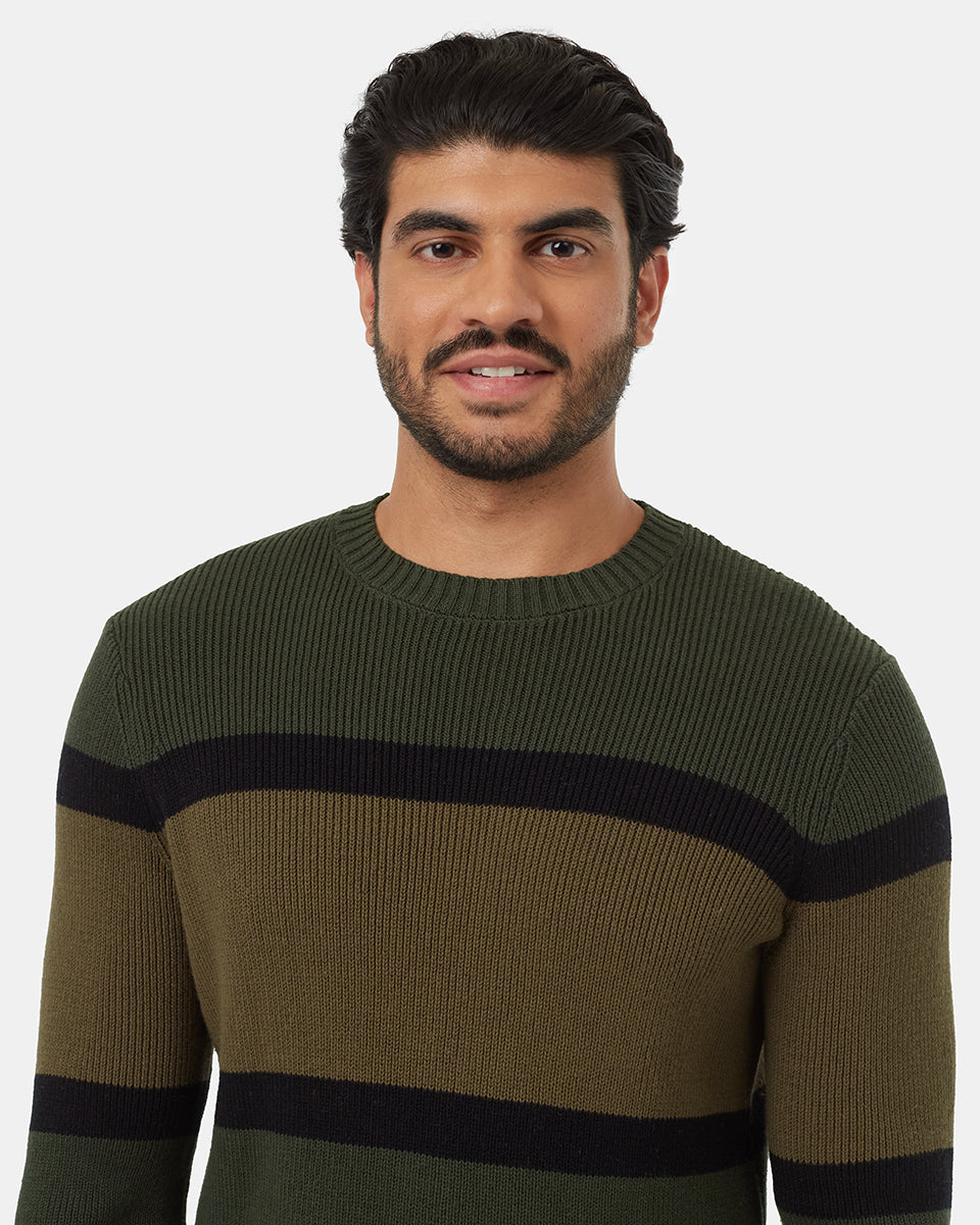 Highline Ribbed Blocked Crew