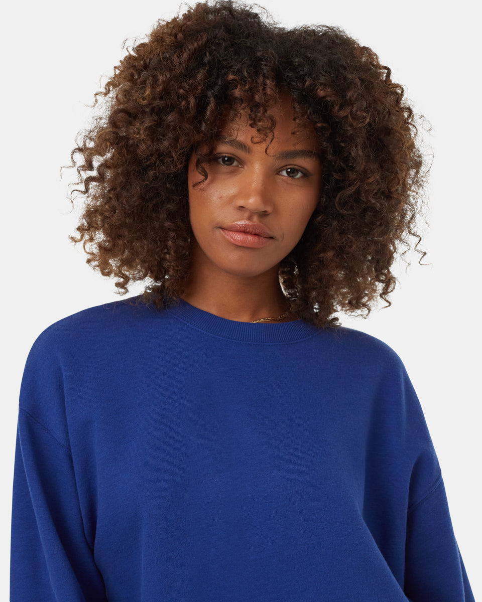 TreeFleece Oversized Cropped Crew