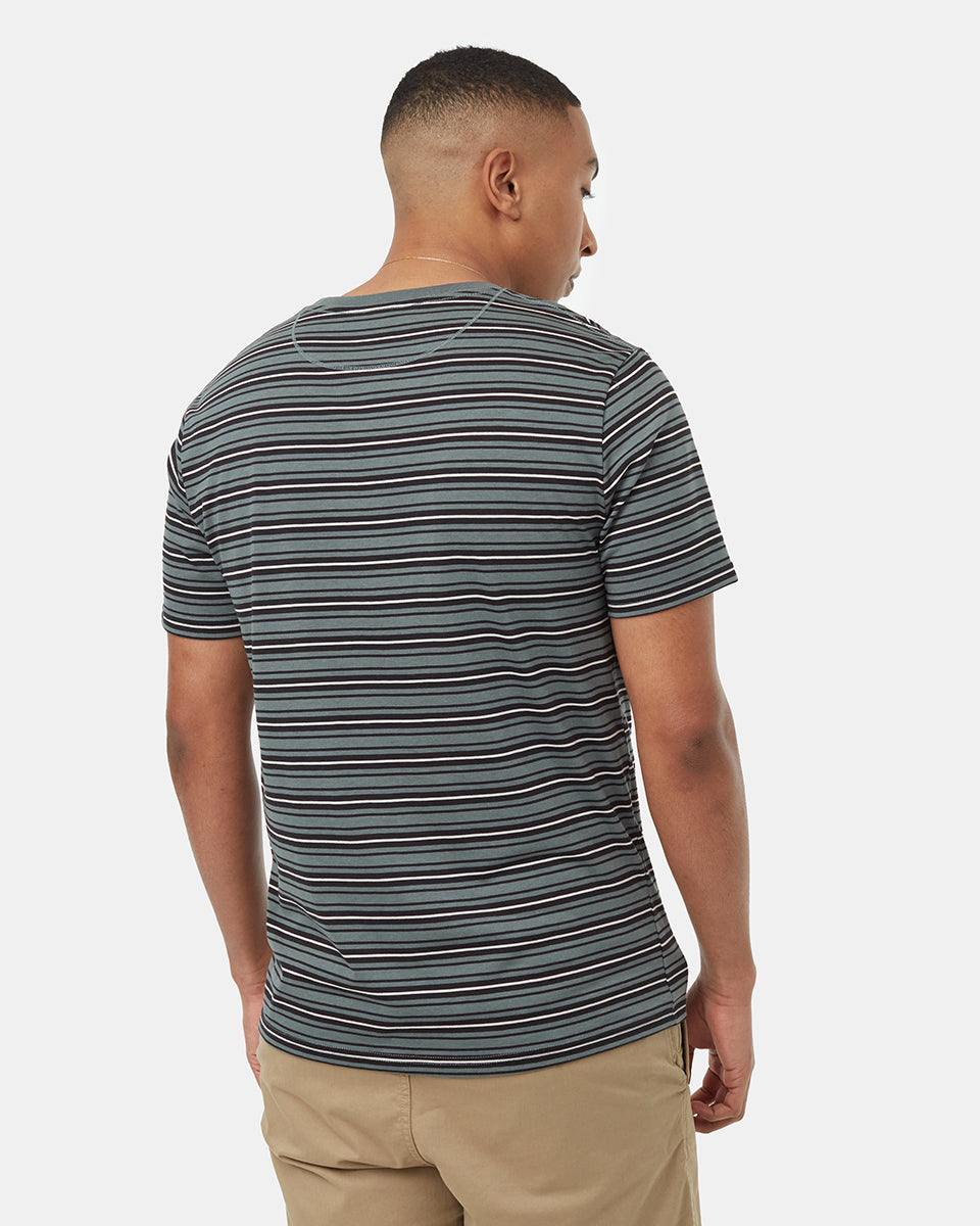 TreeBlend Stripe Button Pocket T-Shirt