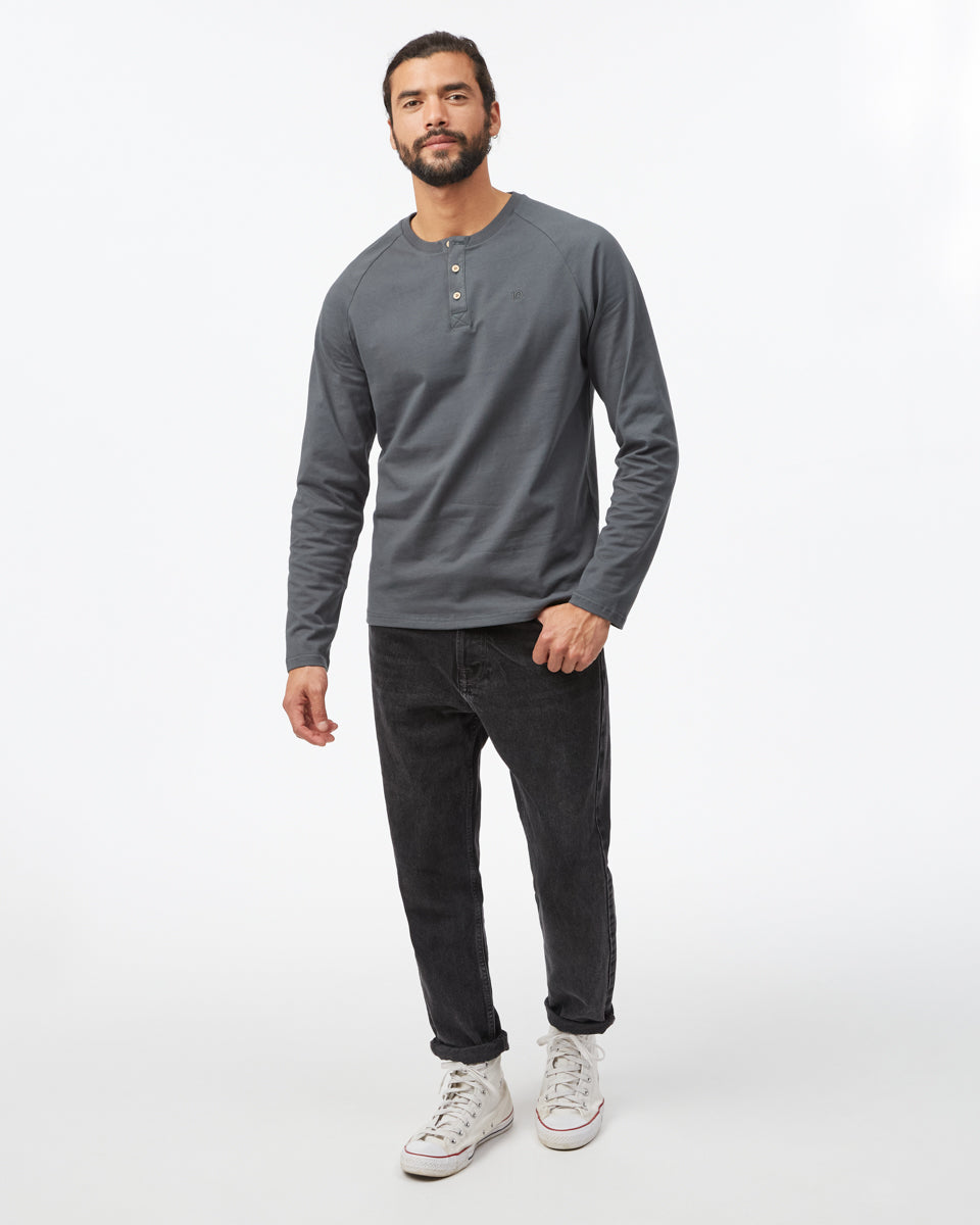 Recycled Cotton Classic Henley Longsleeve