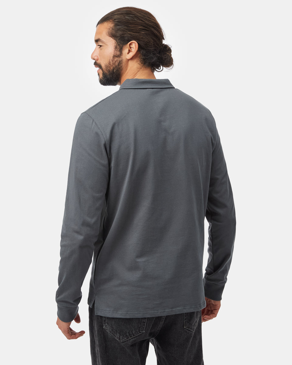 Recycled Cotton Polo Longsleeve