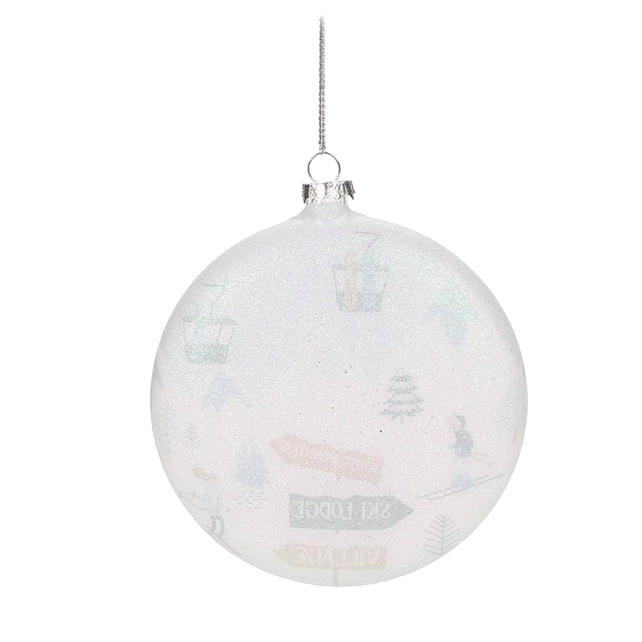 Abbott Ski Hill Scene Disc Ornament