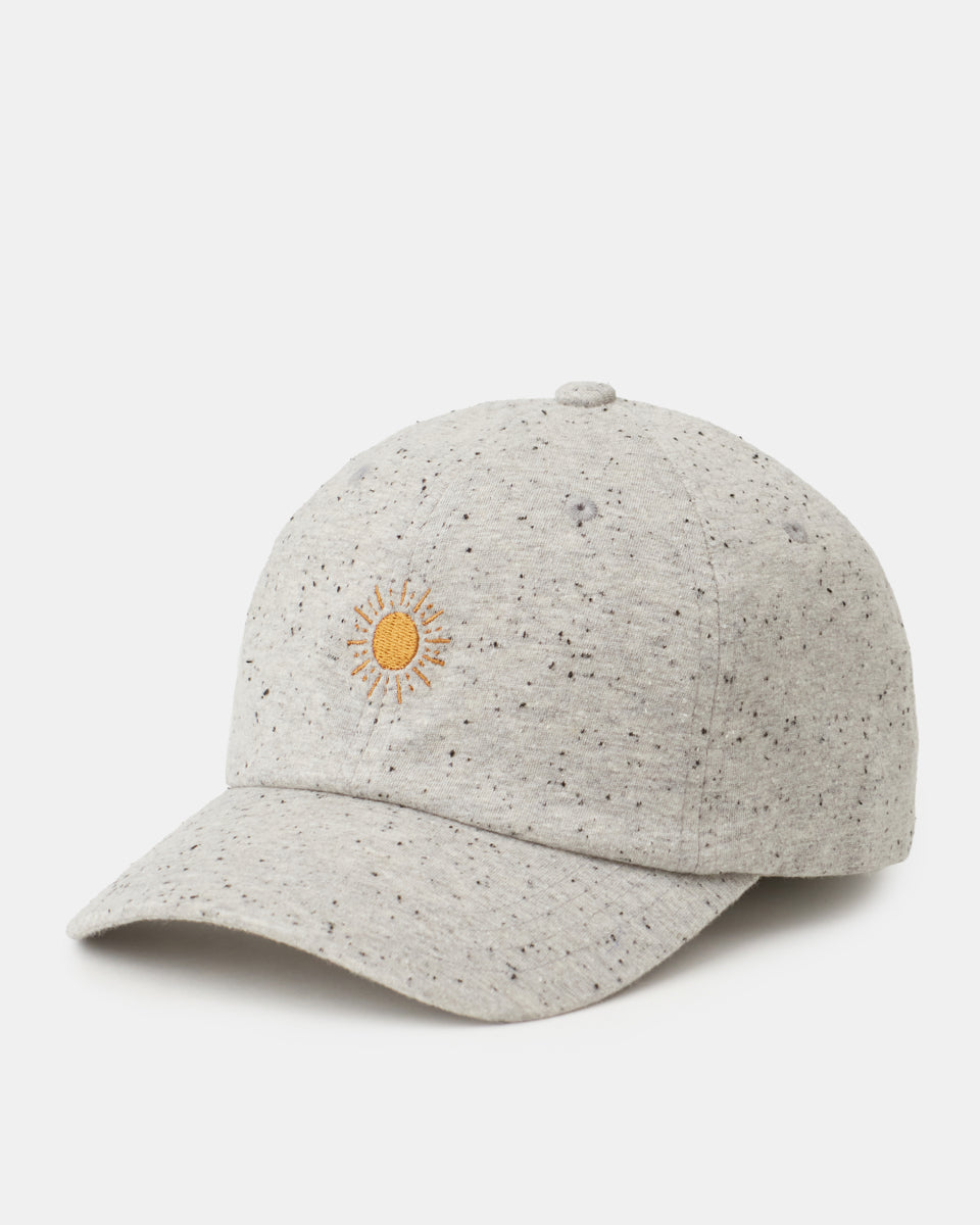 Sun Embroidery Fleck Jersey Peak Hat