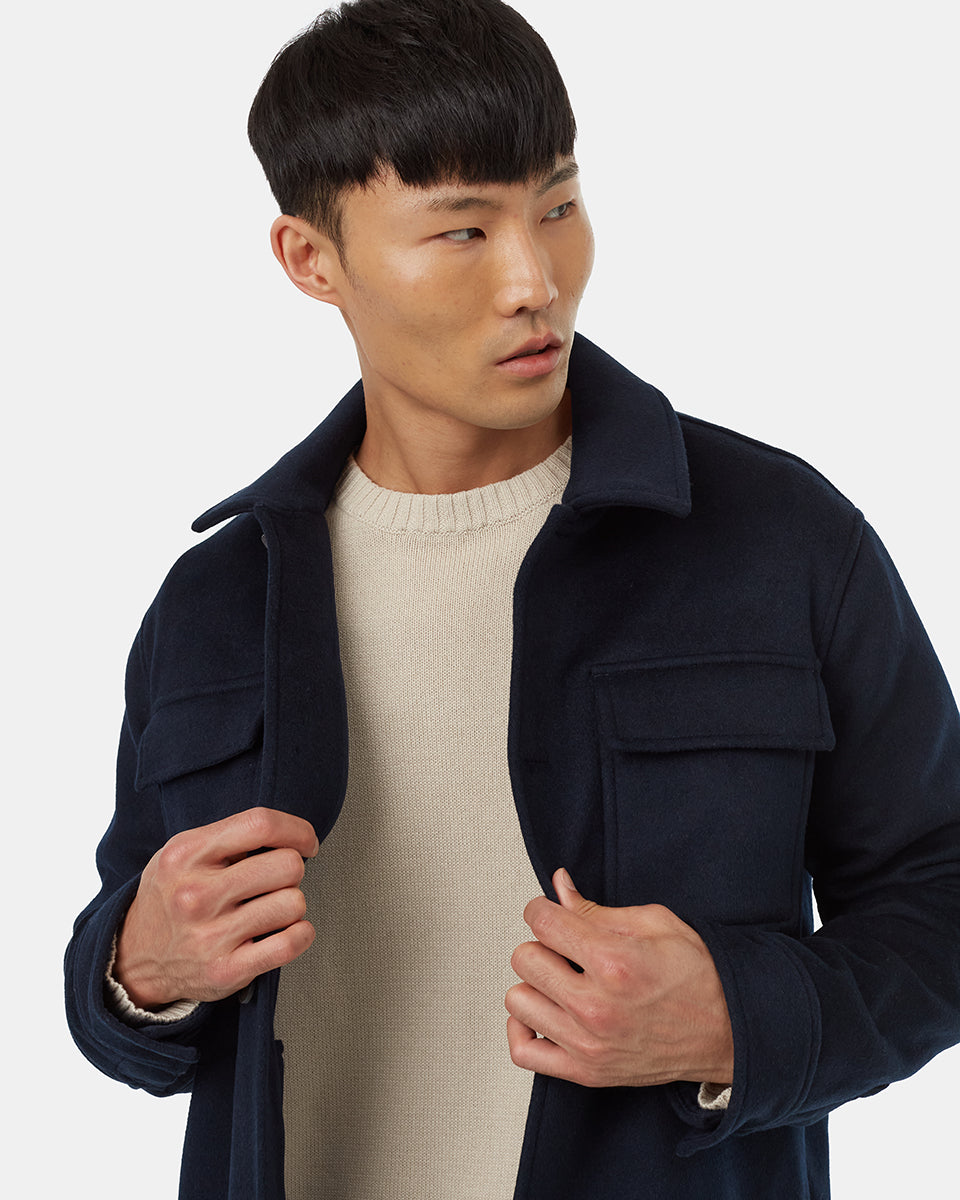 Wool Button Down Shacket