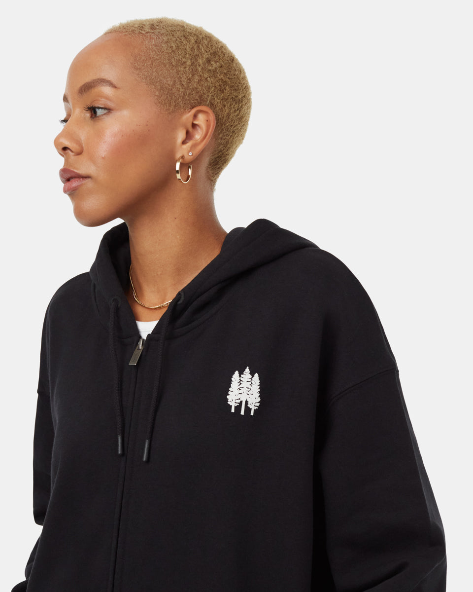 Tree Species Oversized Zip Hoodie