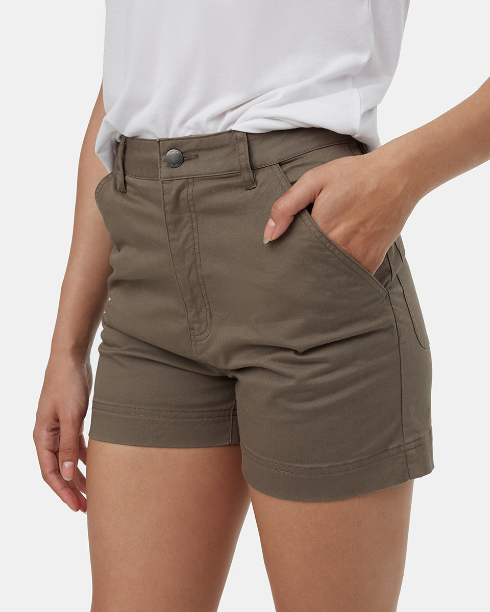 Twill High Waist Short