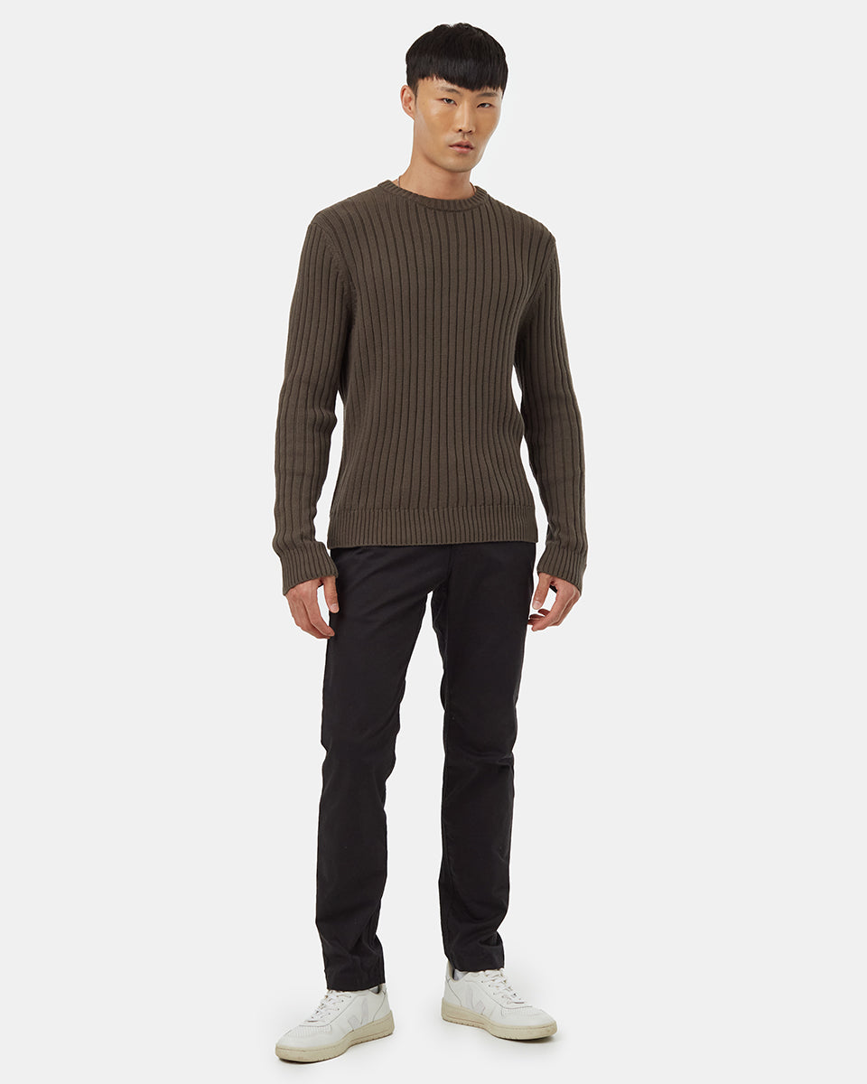 Highline Cotton Wide Rib Crew