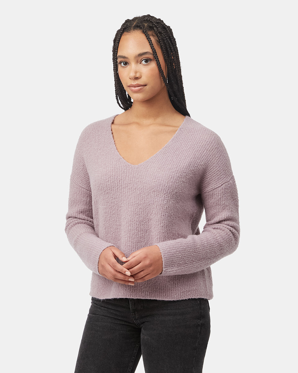 Highline Fuzzy V-Neck Sweater