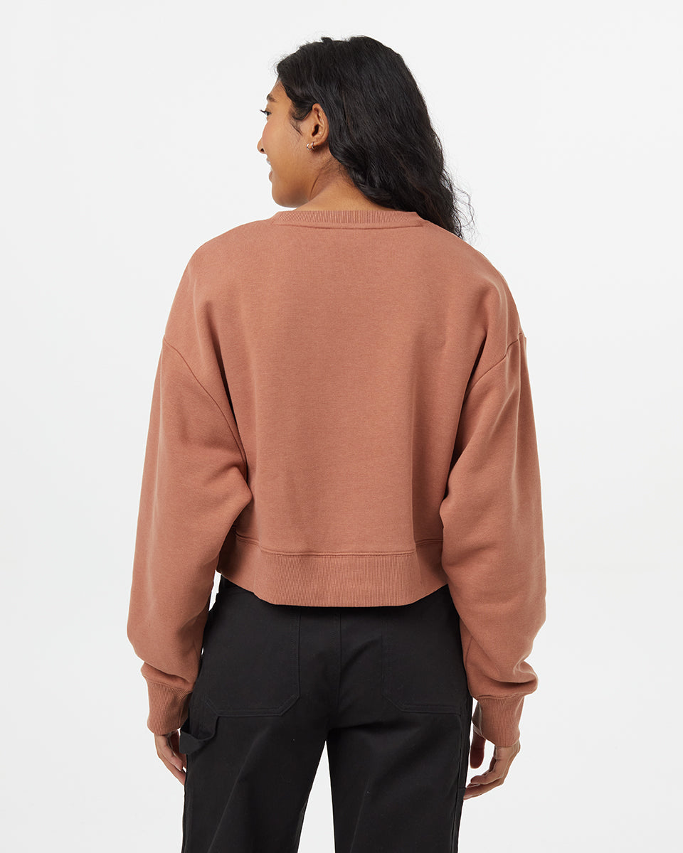 TreeFleece Oversized Cropped Crew