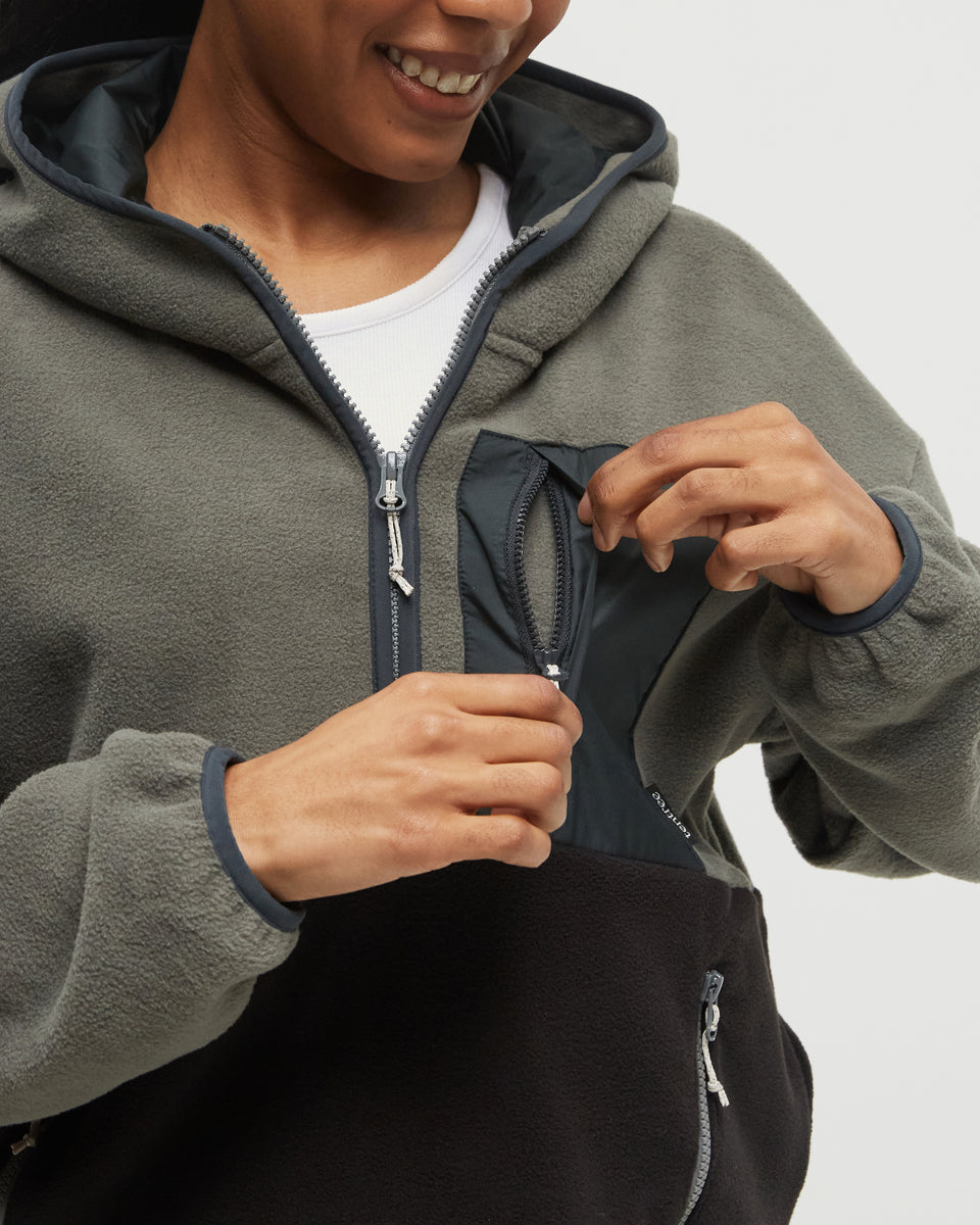 Recycled MicroFleece Contrast 1/4 Zip