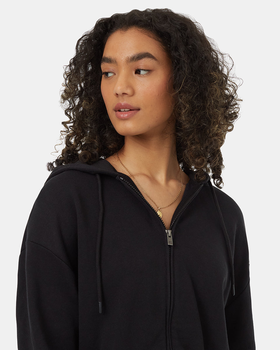 TreeTerry Oversized Cropped Zip Hoodie