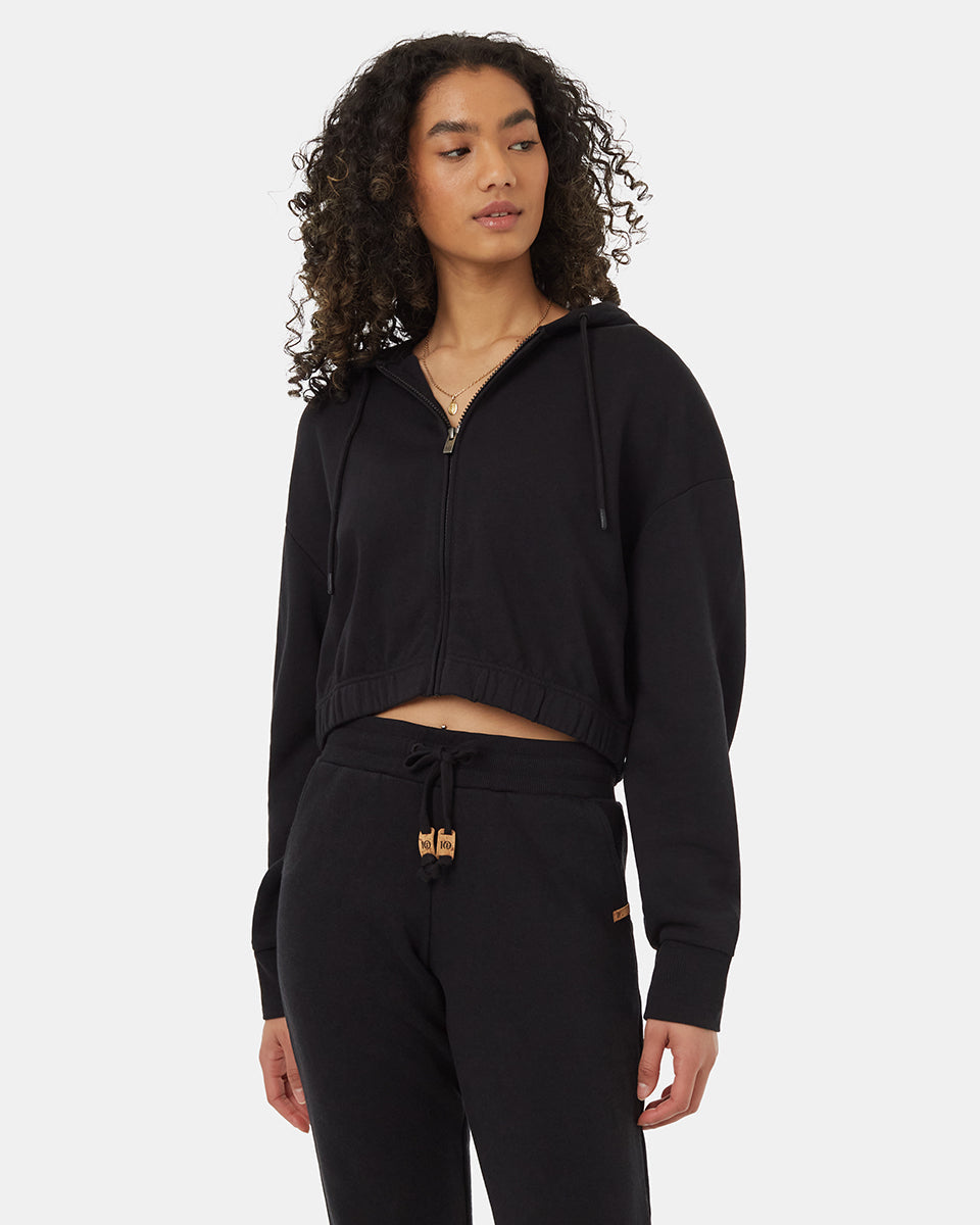 TreeTerry Oversized Cropped Zip Hoodie