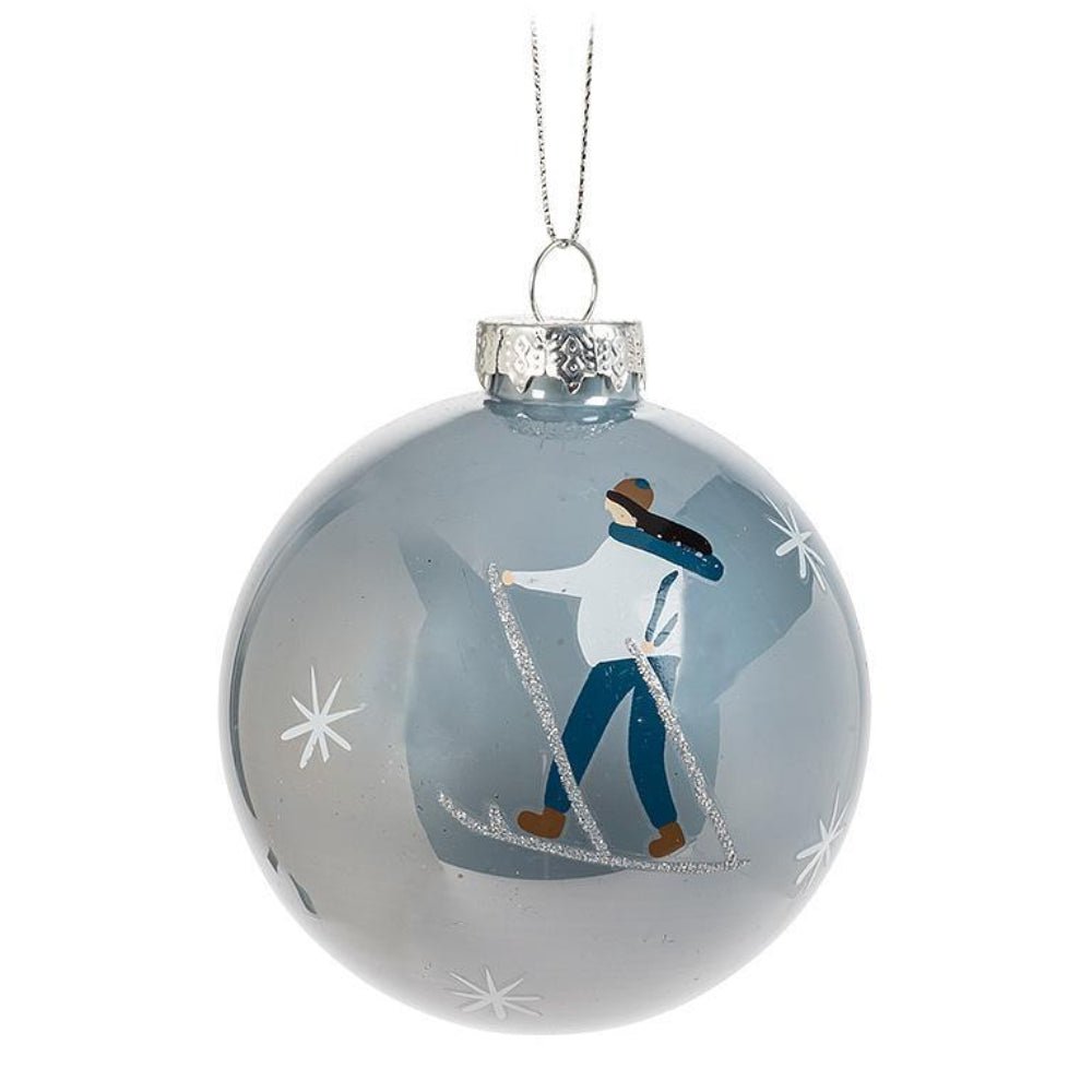 Abbott Cross Country Skier Ball Ornament