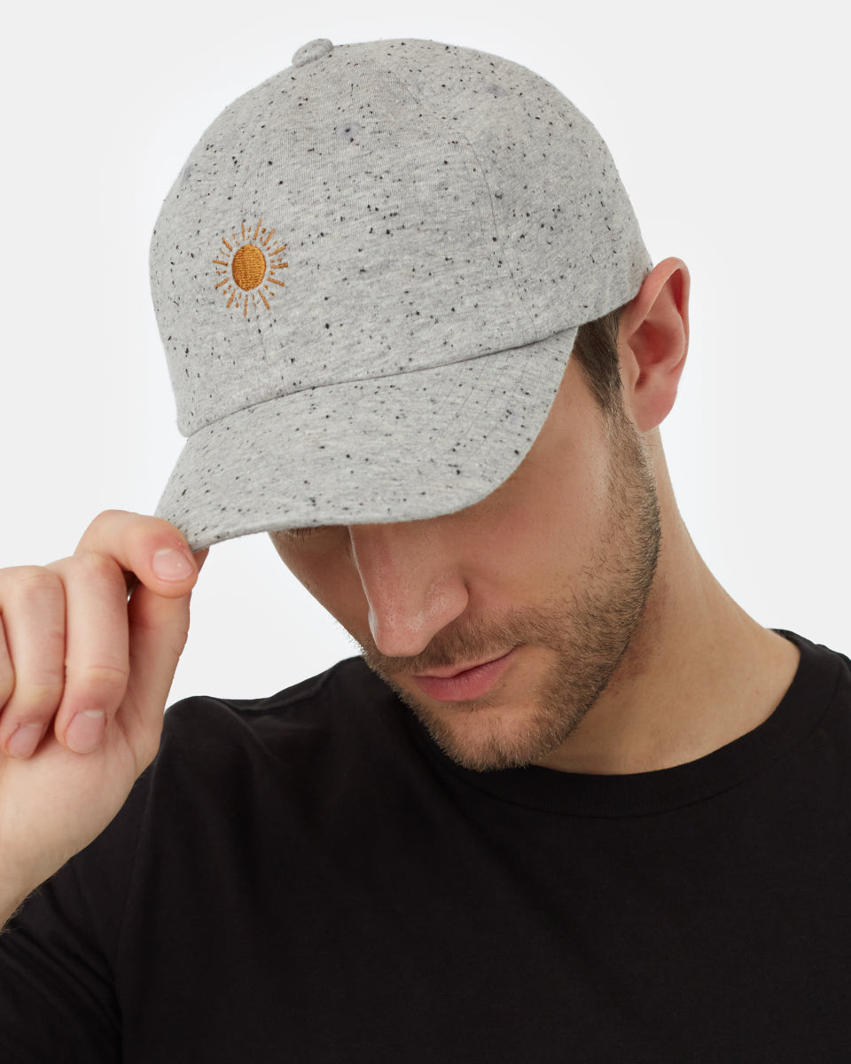 Sun Embroidery Fleck Jersey Peak Hat