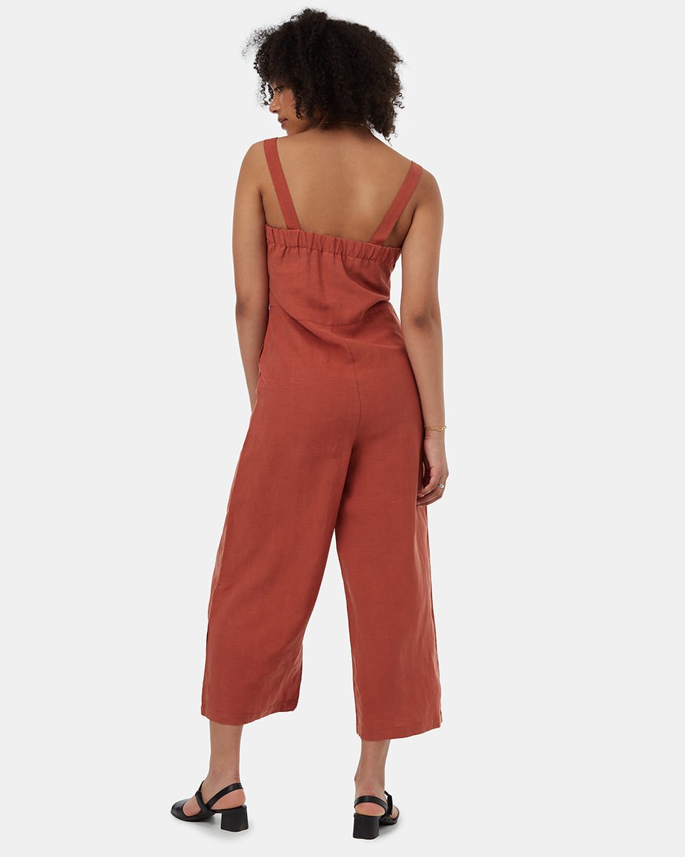 TreeLinen Apron Front Jumpsuit