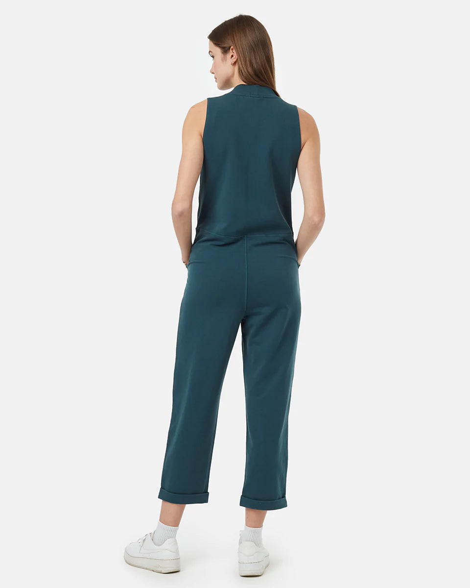 French Terry V-Neck Jumpsuit