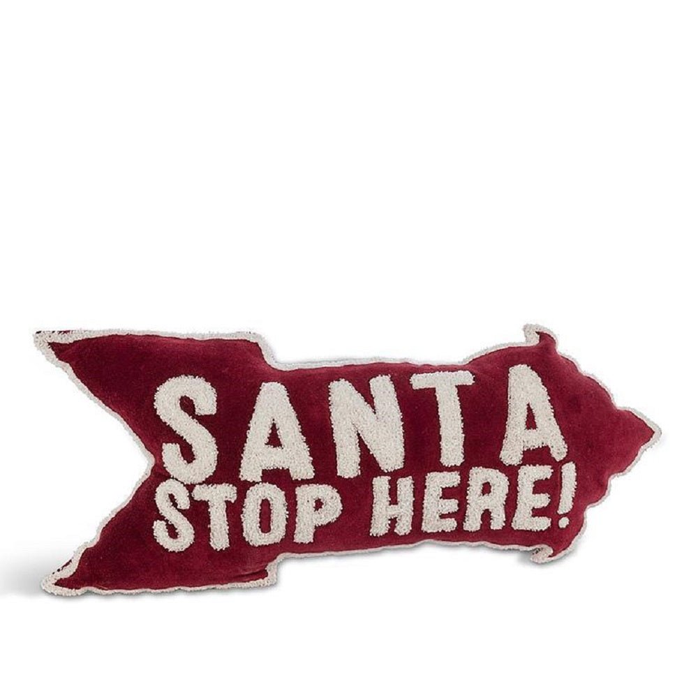 Abbott Santa Stop Here Arrow Pillow