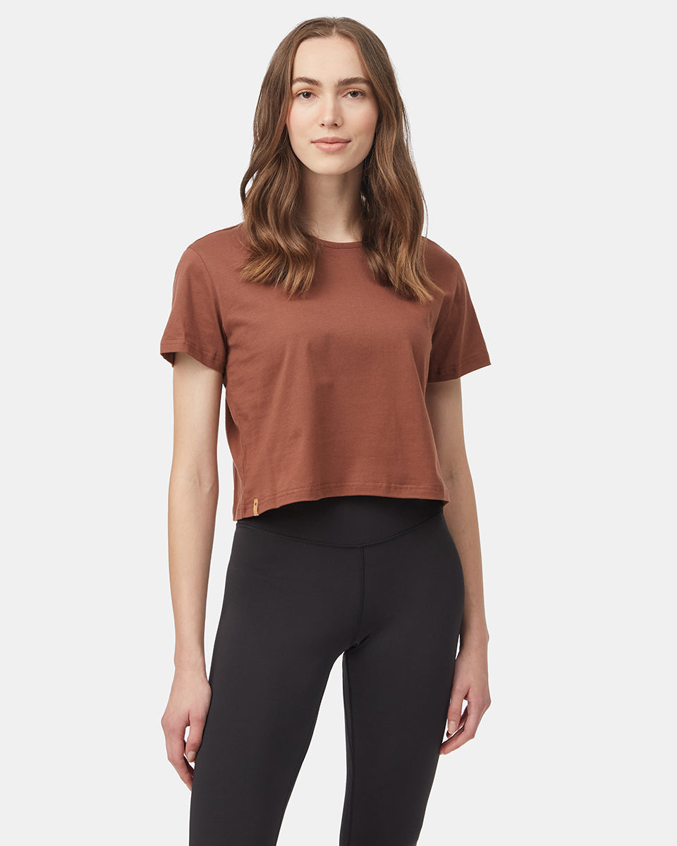 Organic Cotton Relaxed Cropped T-Shirt