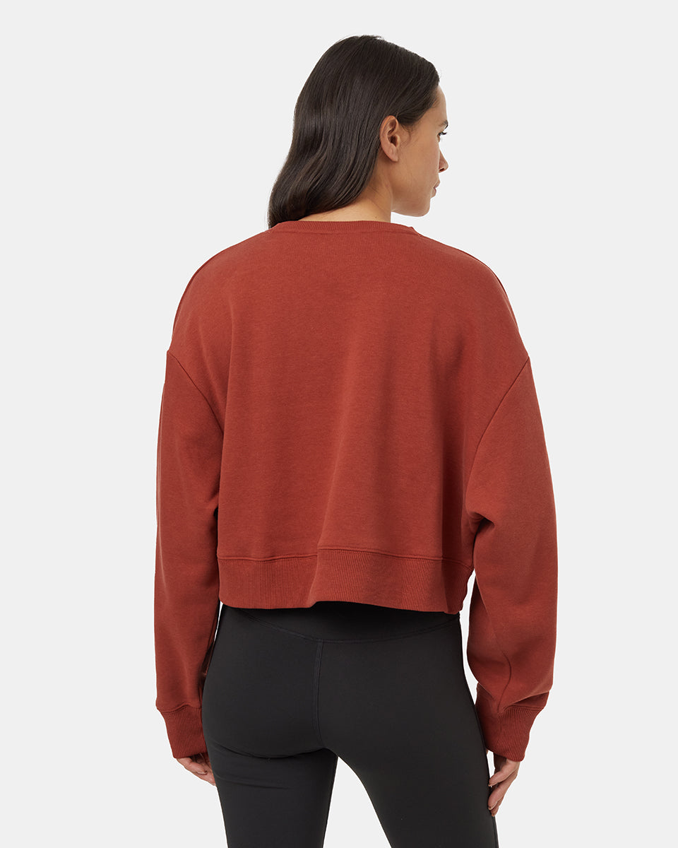 TreeFleece Oversized Cropped Crew