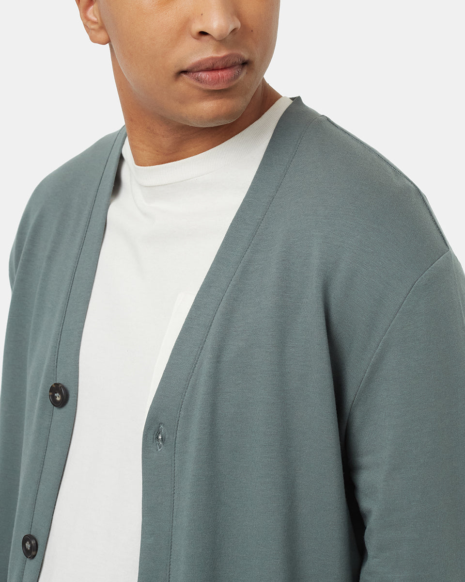 SoftTerry Light Button Front Cardigan