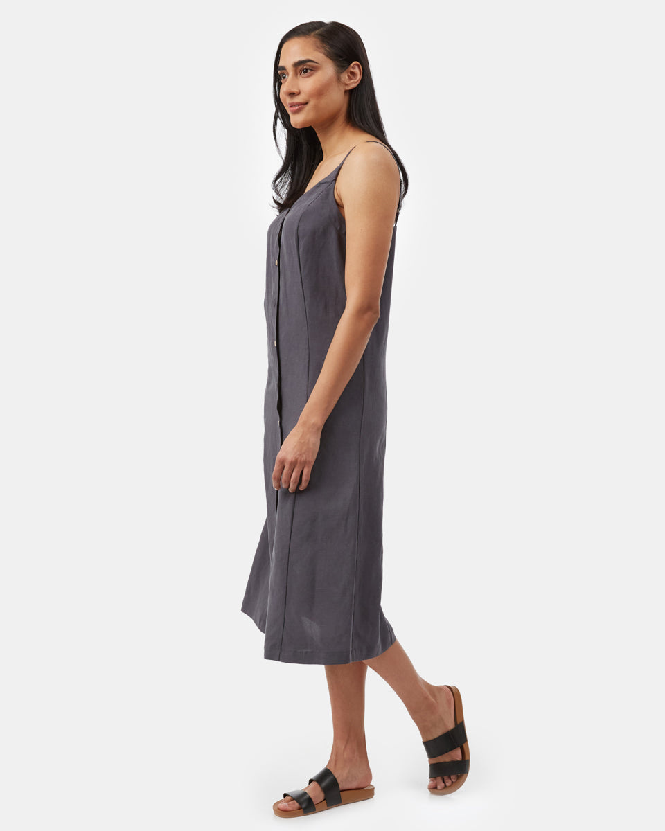 Button Front Linen Dress