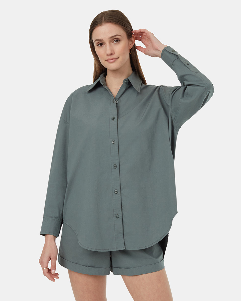 EcoStretch Cotton Oversized Shirt