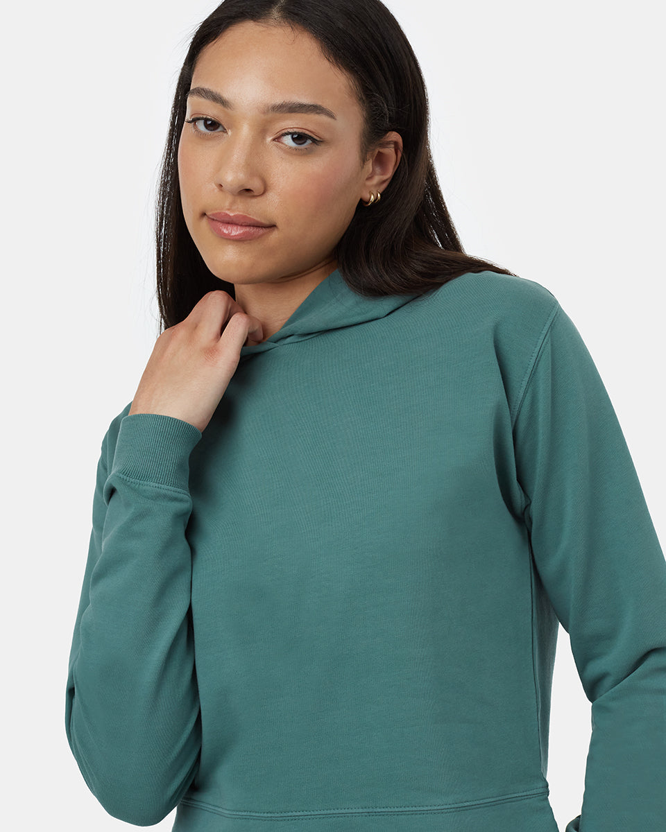 French Terry Cropped Hoodie