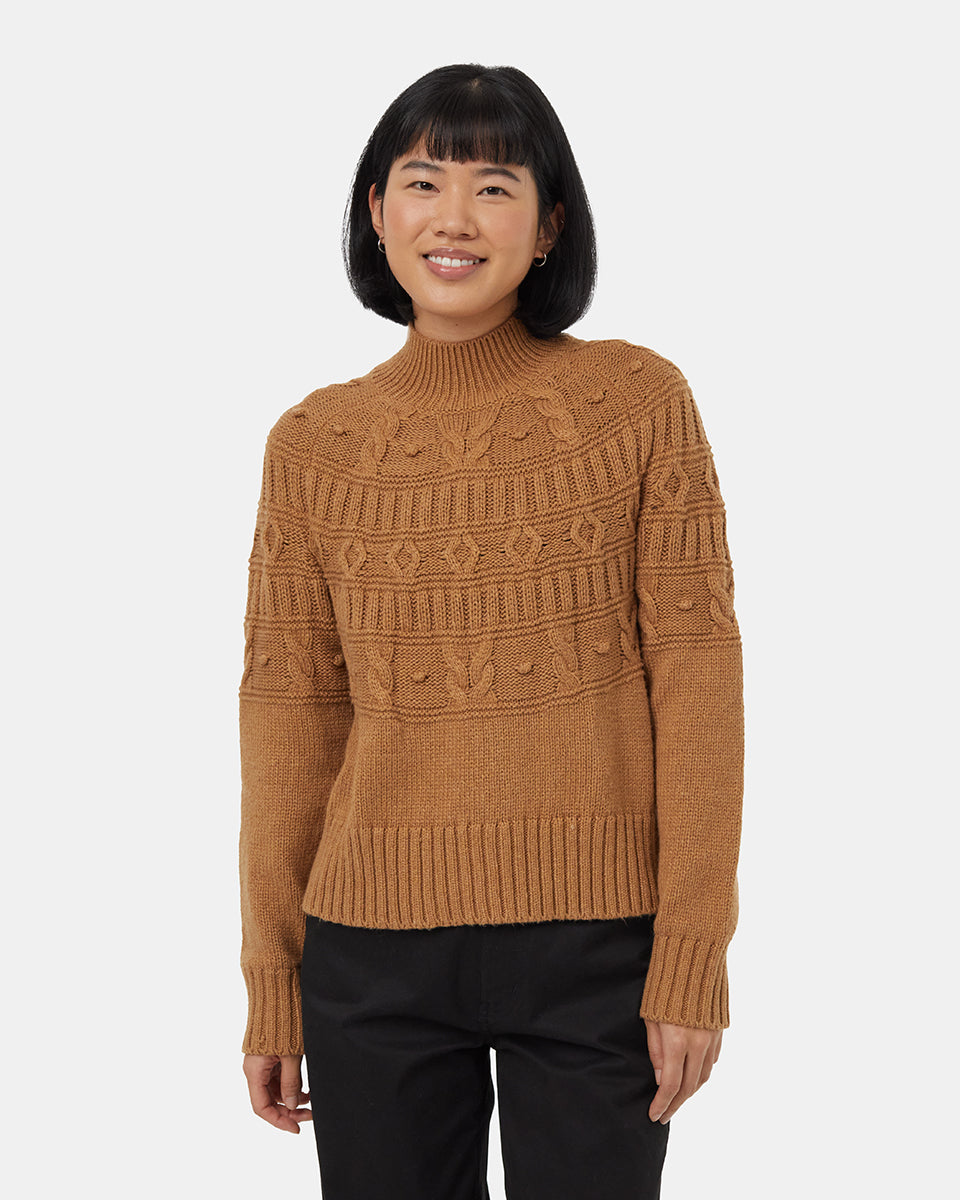 Highline Pom Mock Neck Sweater