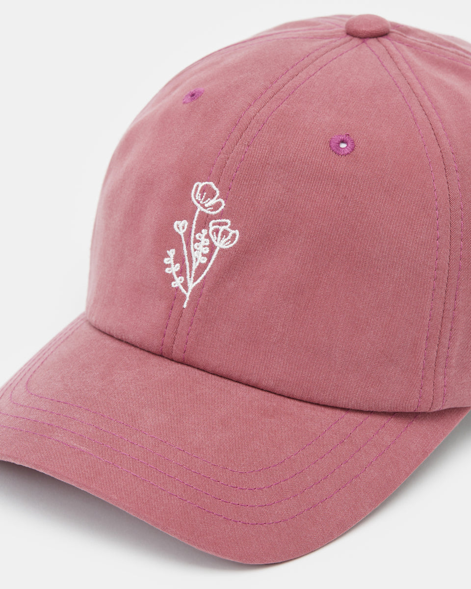 Flower Embroidery Peak Hat